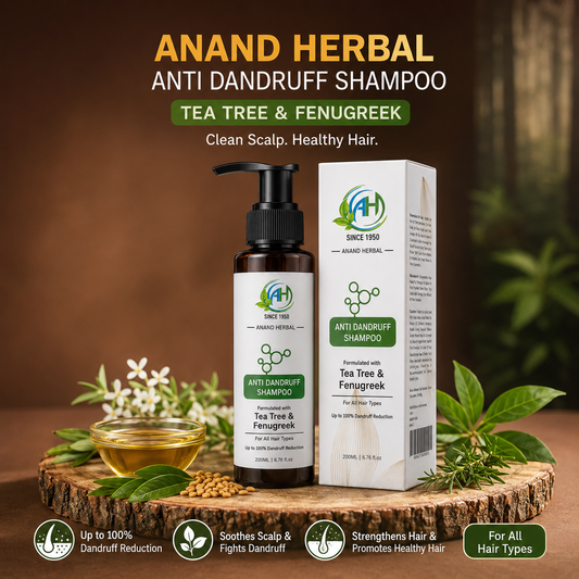 Anand Herbal Anti Dandruff Shampoo (Tea Tree & Fenugreek)